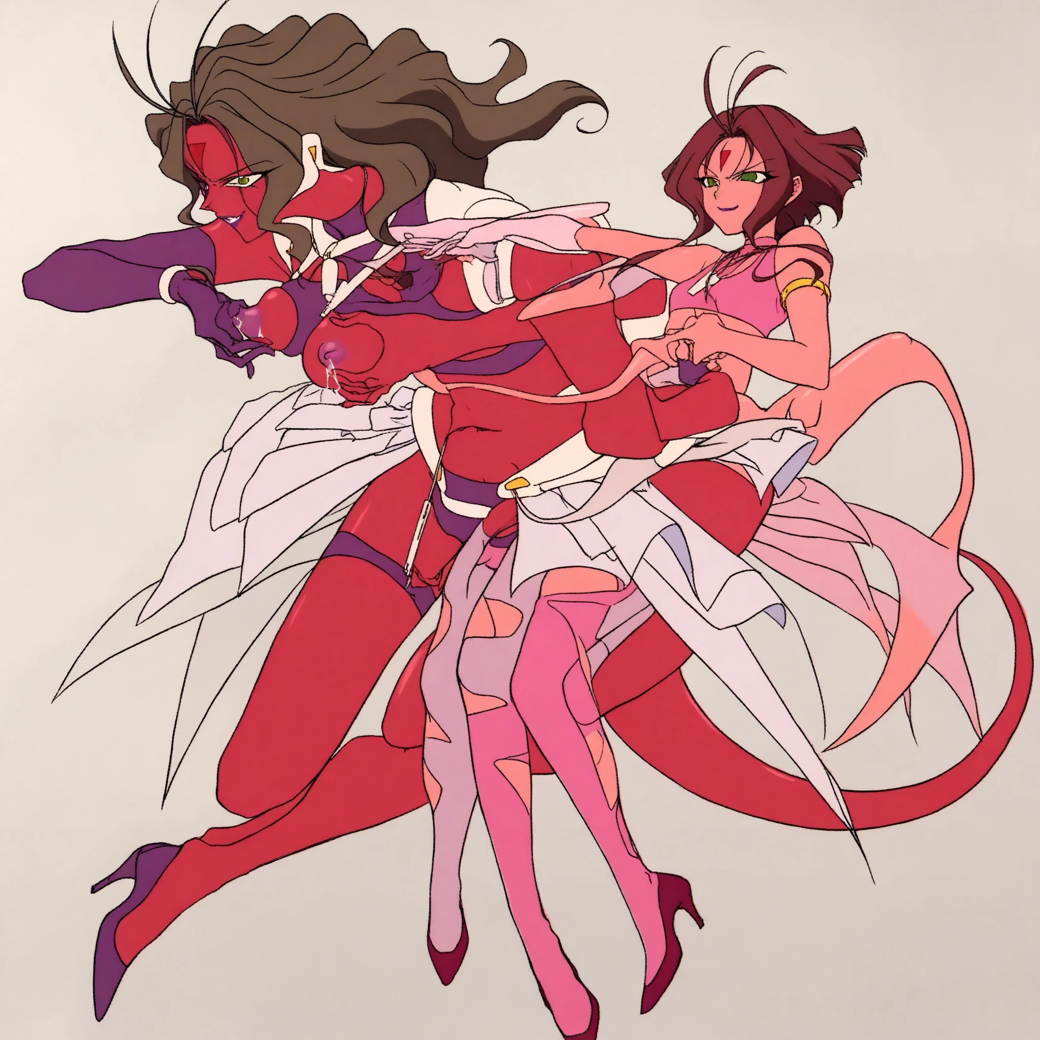 ((masterpiece)),(((best quality))),((character design sheet)), illustration,1man, environment Scene change, jumping, legs spread wide,ass up, breasts touch floor, muscular, burgundy skin, burgundy legs, small burgundy horns, scribbles and marks, ((detailed face:1.1)), rough sketches, pose too, black and red color palette, 8k,16k, (simple background, white background: 1.3)