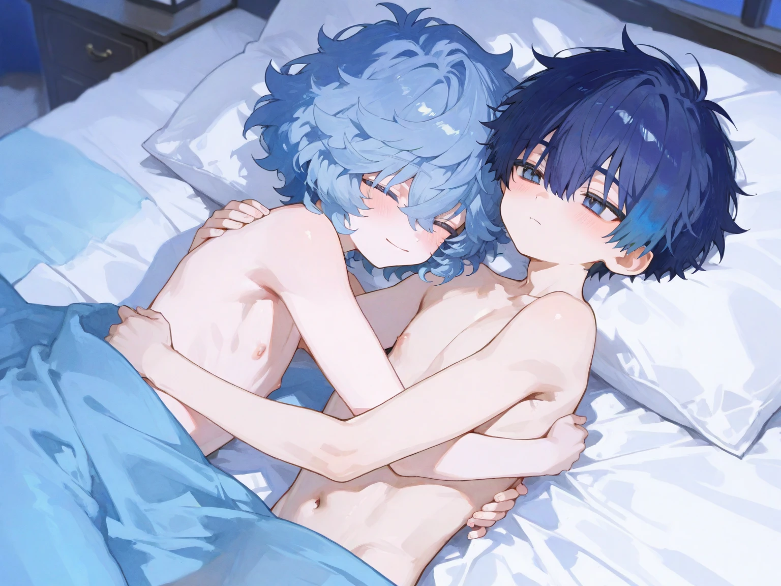 2 people、a naked little boy and a naked girl ,Baby Face, ((Anime Girls and Boys)),Flat Chest, Very detailed, Nipples, pussy, penis, ((masterpiece, Highest quality;1.3)) ,the boy fucking the girl by buck、having sex , tears、classroom