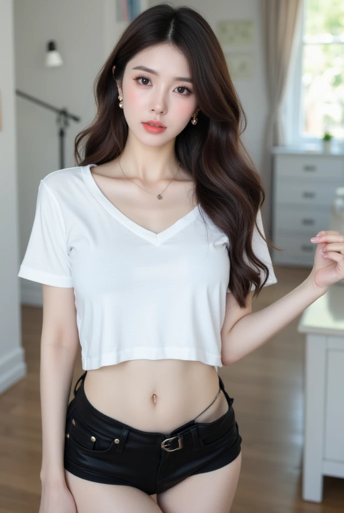 Look at this and smile、Colorful summer clothes、top quality、masterpiece、超High resolution、(actual:1.4)、Very wide lens、close up、Young woman beautiful、Nice detailed eyes and skin、smile、Short brown hair haircut、bust、Small necklace、、straw fedora hat、、Summer sky、(highest image quality: 1.35), high quality, Realistic photo, (A beautiful woman:1.33), beautiful expression, (delicate eyes:1.3), (delicate face:1.3), Smile, (light hair silhouette:1.2), Super detailed , high resolution, Athletic figure, (big breasts:1.25), (long hair:1.2), (beautiful woman), (Cute navel:1.2), ( Depth of field f/1.8:1.45 ), sharp focus, original image , (Thin white shirt:1.45), (Thin white pants:1.4), (Thin white tight pants:1.4 ), (shirt thin white eyelashes:1.4), (thick thighs:1.5), (forward facing:1.25), (cowboy photo:1.4), (night sports:1.4), ( dark sky:1.5 ),