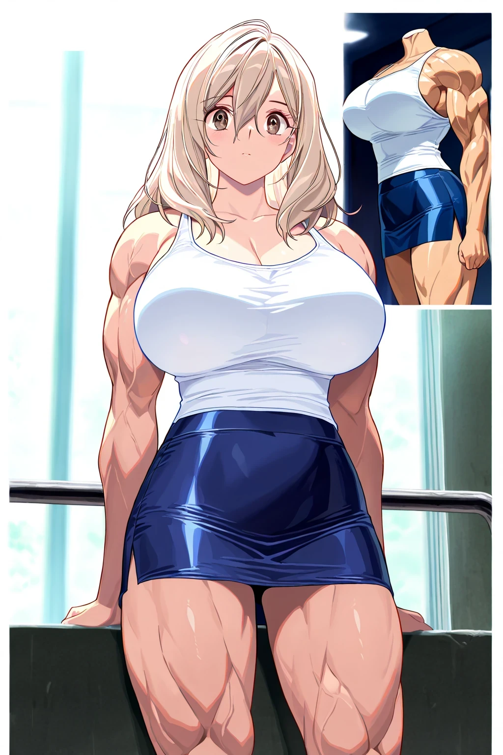 (Private 4K)、(High resolution:1.2)、(High freshness:1.2)、、(Whole Body Ezbian:1.2)、(Two Women:1.6)、((Woman with exaggerated big physique))、(Huge breasts in intense motion:1.2)、abnormally developed muscles,,Barefoot woman, , Big arms、(Huge muscles:1.4)、(Dynamic pose:1.2)、(Woman walking with all her might:1.6)、(Highest quality, High resolution, Realistic:1.2), girl, Large Breasts, Browsing Caution, Highly detailed background, To the camera, Sitting, Bend your waist forward, To the camera足を向ける, public, (Obedient:1.1), Roll up your skirt, (Big penis:1.3), testis, futanari,  Detailed skin texture, (close:1.2), 