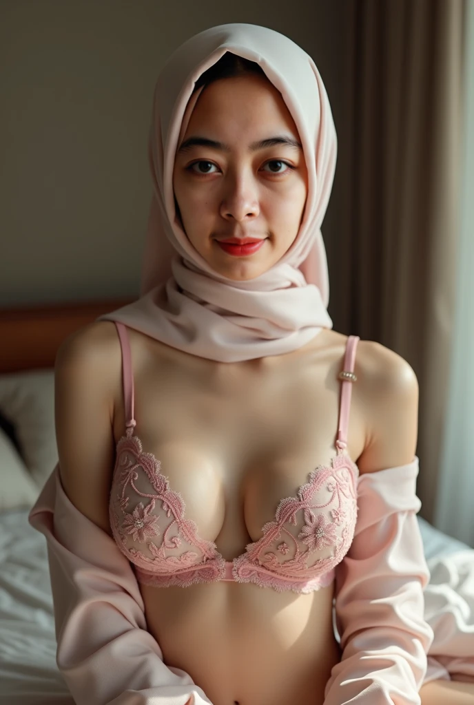 Naked strapless Colourful bra (((HIJAB MALAY GIRL))), masutepiece, High quality, UHD 32K, Realistic face, Realistic skin feeling , A Japanese Lady, 8 years old, , Very cute and baby-like face, (((FLAT CHEST))), (MATRIX WORLD), ((look In front  at the camera and SADNESS)), ((())), (((CUTE GIRL))), ((RED LIPS)), ((PASTEL)), ((CHUBBY)), (undress, ((huge bra:1.3))