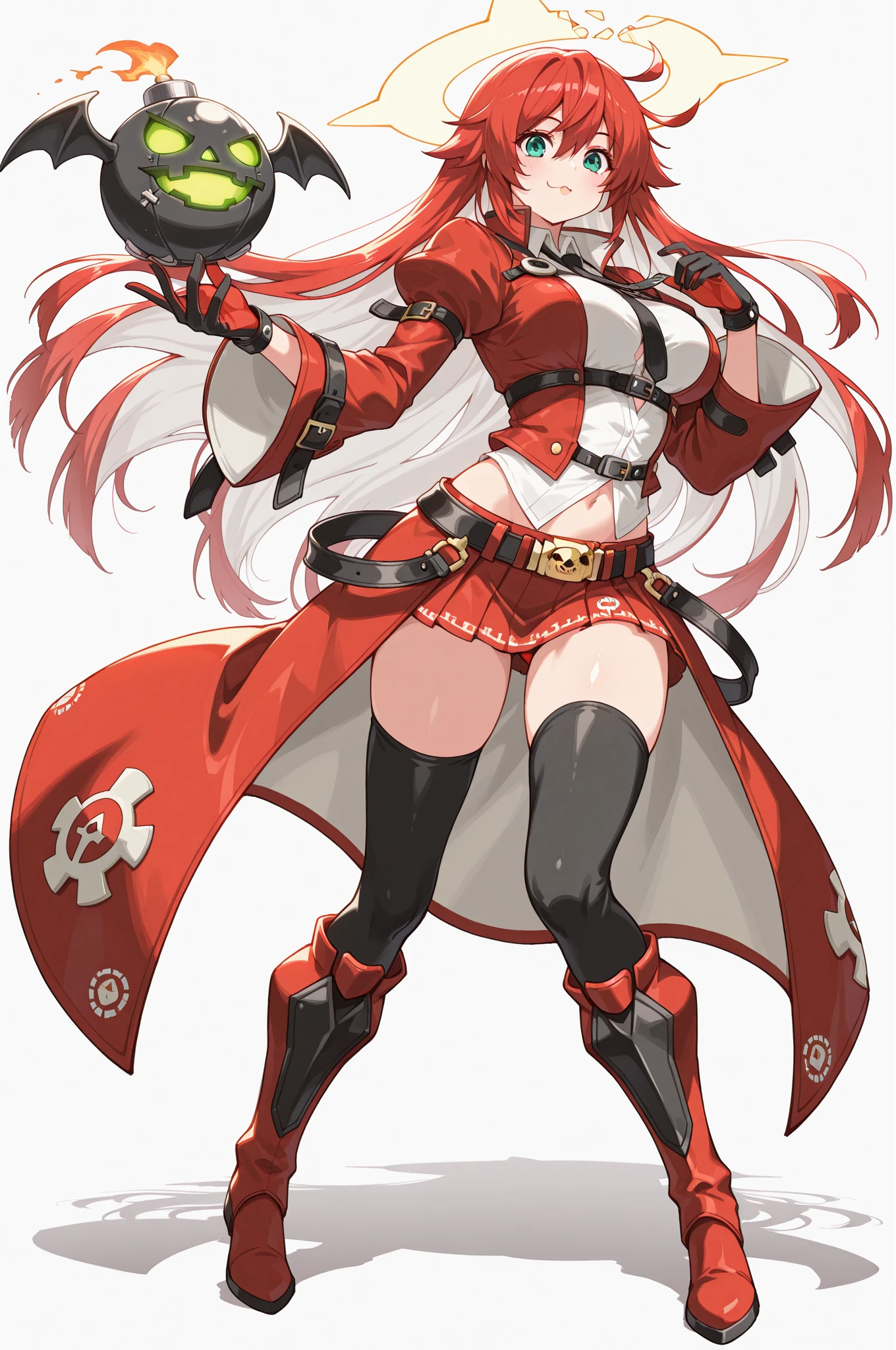 (top-quality), (masterpiece), (hight resolution), (8K), (Extreme Detail), (beautiful detail), (Detailed face), FDSTG1,Pink hair、The long-haired、blue eyess、Black Pirate Hat((Raking up your hair、One hand is on his hip)), (Vicious look、Vulgar smile), suggestive pose、Realistic fantasy rendering, Realistic anime girl rendering, (Colossal tits 、thin-waist、Big buttocks) popular in CGSTATION, 4K,highlight in eyes、red tide