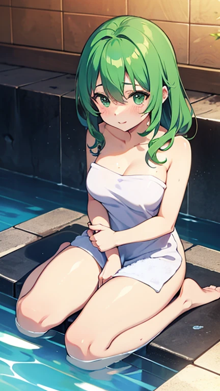 1girl, short green hair, green eyes, ((nude tits, thong, standing, crossed arms, thighs focus, smug, in a pool)), curvy figure, overlooking city, blush, day, full body BREAK (((Masterpiece))), ((Highly detailed character)), ((perfect eyes)), ((perfect face)), ((best quality)), ((perfect hands)), high resolution, highly detailed image, thick thighs BREAK Beautiful background, volumetric lighting,