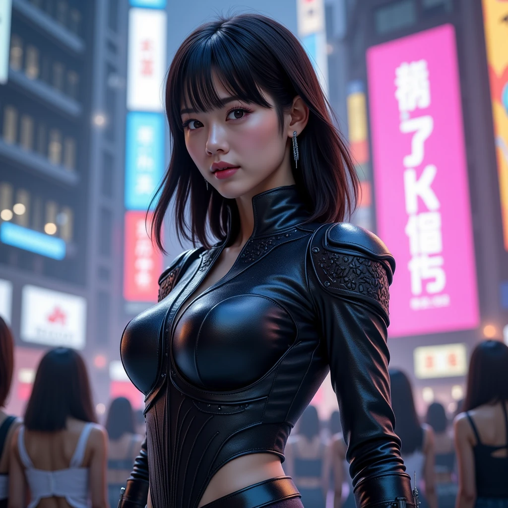 (1girl:1.3), solo, __body-parts__, official art, 8k unified wallpaper, super detailed, beautiful and aesthetic, beautiful, masterpiece, best quality, raw, masterpiece, super thin photo, best quality, super high resolution, photorealistic realism, sunlight, full body portrait, amazing beauty,, dynamic pose, delicate face, vibrant eyes, (from the front), she's wearing a Batman suit, very detailed abandoned warehouse background,  detailed face, detailed complex busy background, messy, gorgeous, milky white, highly detailed skin, realistic skin details, visible pores, sharp focus, volumetric mist, 8k uhd, DSLR, high quality, film grain, fair skin, photographic realism, lomography, huge metropolis in future dystopia, view from below, translucent, cyberpunk, gotham aesthetics, blade runner aesthetics, in a street bustling with neon signs,  batman aesthetics