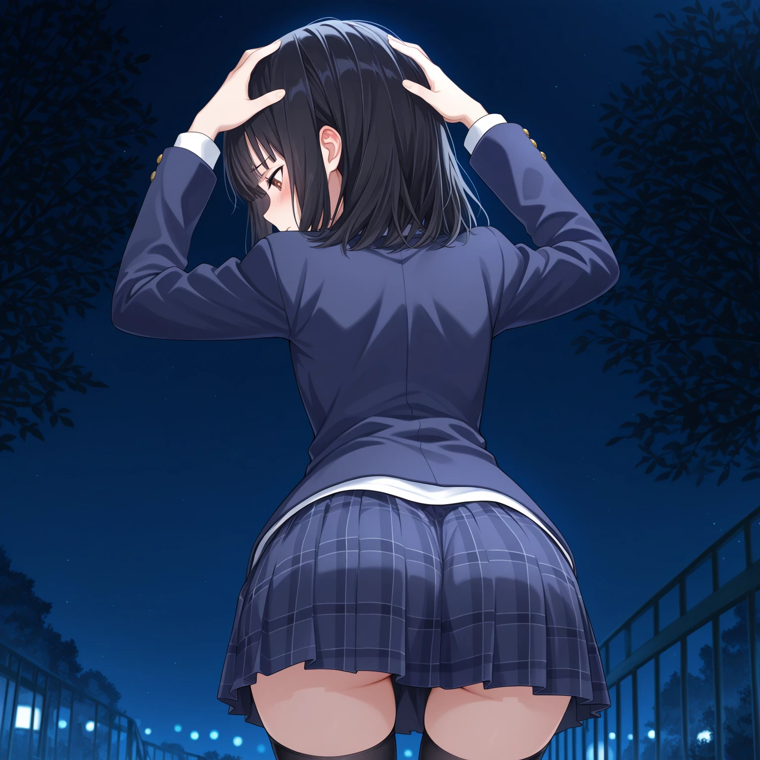 {{{Top quality}}}, {{Very detailed high-definition face, high-definition beautiful eyes, super detail: 1.3), (Delicate illustration: 1.2)}}, Park (late night park, popular No, 3 men (raping girls), {{{Top quality}}}, (sexual bullying, sex between men and women), NSFW, semen, love juices, 1 high school girl (16 years old, black hair, Innocent, face), (idol costume (cute, cute skirt, lace panties, half undressed), breasts (slightly large), round face, (baby face: 1.2), (short limbs), crying face, drooling, urinating, A gaping anus, :1.1), Puni, anal juice, (fellatio: 1.4), a girl being raped by a group of park at night, the men's dicks penetrating the girl's vagina, anus, and mouth, NSFW), view from behind, full body shot, close-up of crotch (girl, 3 dicks stuck in her vagina at the same time, dick stuck in her anal hole)