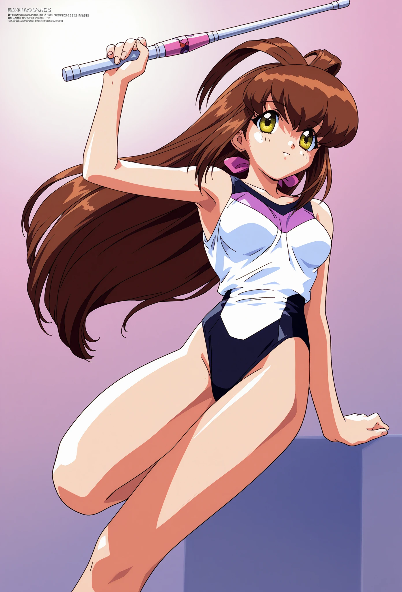 simple background (in women's 1980s gym leotard: 1.4), thin neon headband, legwarmers, wrist sweatbands, neon clothing, 80s aesthetic, fluffy hairspray hairstyle, good hand, 4k, high resolution, masterpiece, best quality, head: 1.3, ((Hasselblad photo)), finely detailed skin, clear focus, (cinematic lighting), soft lighting, (big fluffy hair) dynamic angle, [:(detailed face: 1.2):0.2], belly gaze, huge breasts, breasts, (((inside the mansion))), 1girl, jewelry, earrings, neon_blue_sky, solo, mole, long_hair, mole_under_eye, upper_body, grey_eyes, looking_at_viewer, puffy hair, 1980s fashion (head tilt: 1.4), plain background, red background,