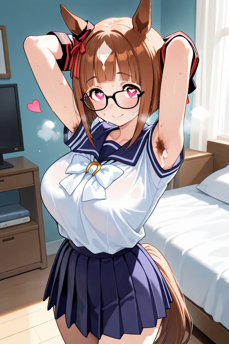 Mikunakano, Miku Nakano, Long Hair, bangs, blue eyes, Brown Hair, shirt, Hair between the eyes, Headphones around the neck,smile、happy smile, smile, Open your mouth,Big Breasts,Japanese schoolgirl(Sailor suit),Short sleeve,Black pleated skirt,Black Pantyhose,Brown Loafers,Daytime,sunny,whole bodyがイラストに入るように,Angle from below,(((Panty shot)))、((Pull up your skirt、I can see her panties、Absolute area))、squat、Skirt breaks indoors, classroom,Big Breasts,
break looking at viewer, whole body,
break (masterpiece:1.2), highest quality, High resolution, unity 8k wallpaper, (shape:0.8), (Beautiful details:1.6), Highly detailed face, Perfect lighting, Highly detailed CG, (Perfect hands, Perfect Anatomy),Detailed illustrations