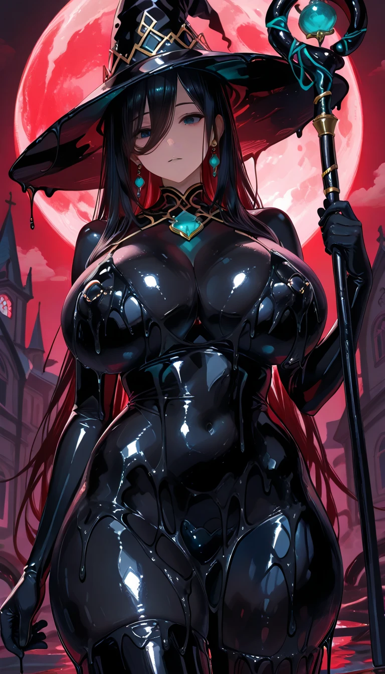 playboy suit, rabbit tail, top hat, magician cape, shaded face, glowing evil eyes, lustrous dark skin, girl in the bus
