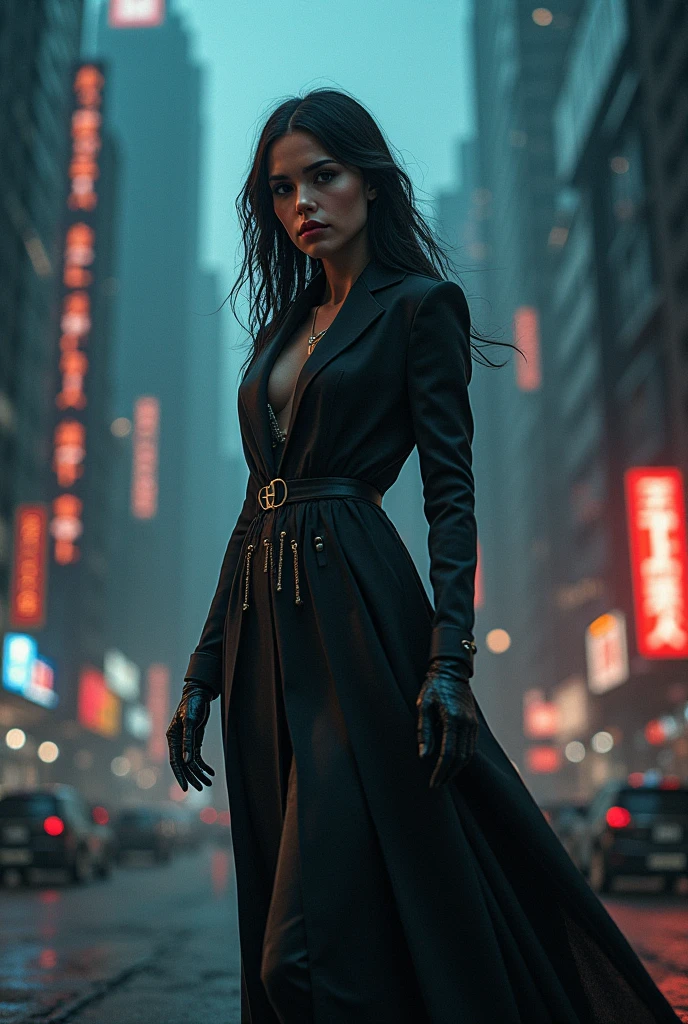 matrix trinity,kung fu,(masterpiece, Best Quality, High resolution, 32K HDR)), (Perfect portrait of trinity00:1.15), (black body suit:1.1, realistic Trinity sunglasses:1.1), Ultra detailed eyes, hyper derailed face, Detailed mouth, Detailed skin texture, (Atmospheric lighting), Shot with Aricum LT camera, ( on the highway:1.1, Huge breasts:1.15),