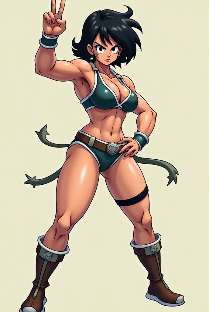 (((masterpiece)))model shooting, color photo of a girl with brown hair braided in two pigtails in (((((micro bikini)))and khaki style berets))) kneeling with her bikini lifted, she shows her small breasts to the camera,developed muscles, (((masterpiece))) (((manga style, anime style))), oriental style background, samurai, yakuza, pumped up, epic pose, charismatic, (((sexy))), long hair braided, bare torso, in wide sweatpants, bright colors, juicy colors, 8k, ArtStation, HDR, inscriptions
