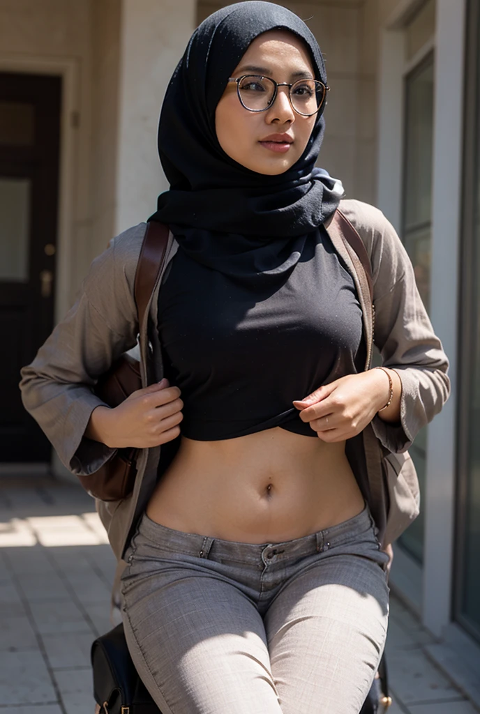 young malay girl wearing hijab modern fashion hijabstar, full naked, tiny chest, pubic hair is black, small breast, tiny breast, flat chest, At a park, look at viewer showing very pitiful face asking for forgiveness, (cinematic:1.3), intricate details, (ArtStation:1.2), natural skin textured, nude, ?????