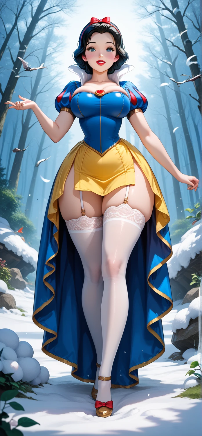 1woman,35 years,plump,extremely large breast, Alone,(background with:ponds,cherry blossom forest,lotto flower)Lie under water, She has short black hair,standing on your feet,seen from the front, twisted braids, mostly cloudy sky,(((Masterpiece),(Highly detailed CG Unity 8k wallpaper),The best quality,cinematic lighting,detailed background,Beautiful detailed eyes,bright pupils,black eyes,Snow white skin,red lip(very fine and beautiful),(Beautiful and detailed description of the eye.),ultra-detailed,Masterpiece,))looking to the camera,A high resolution,ultra-detailed),revealing breasts,Fair genitalia, bulk,the legs are open,Sexy servant,camel toe,flushed complexion,Dissatisfaction desire,Facade,stewardess,Armada,(exhausting:sailor uniform,blue and white color scheme,Fair )