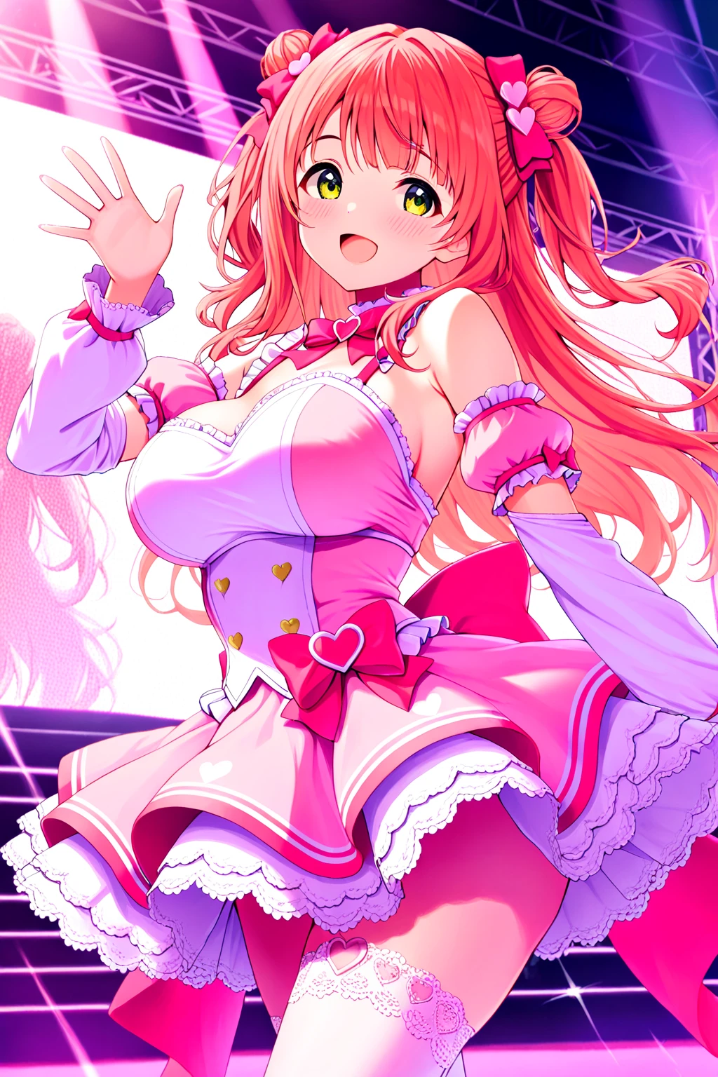 a cute catgirl in an elaborate frilly costume, ultra high quality