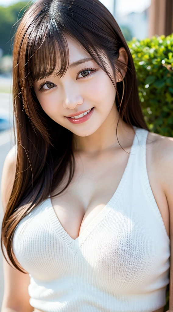 Tabletop, highest quality, 
(Very detailed, In detail, High resolution, In 8K),
((Photorealistic:1.4, Raw photo, 超A high resolution,Best image quality: 1.4)),
wallpaper, 
((Perfect body composition 1.5)), 
Beautiful fine details, Natural color lip,
((穏やかなsmile:1.5)),
((Random cute hairstyles)), 
((Quite large breasts、I can see your chest:1.3)),((Wearing low-cut clothing and leaning forward:1.6)),(Cleavage Emphasis:1.3),
((from the front:1.5)),
((Proudly、Look under the eyes、Proudly、Mole on arm:0.9)),(The shape of the breasts is clearly visible),
((Randomly blurred background)),((The Sunset Sun)),((Place your fingertips on your lips)),
((Random and cute expressions)),, 
Highly detailed and professional lighting、
Perfect dynamic composition, Beautiful fine details,((White off-shoulder knit:1.5)),((Micro Mini Skirt:1,5)),((smile,Harajuku)),((Looking into the camera)),(Above the knee shot),