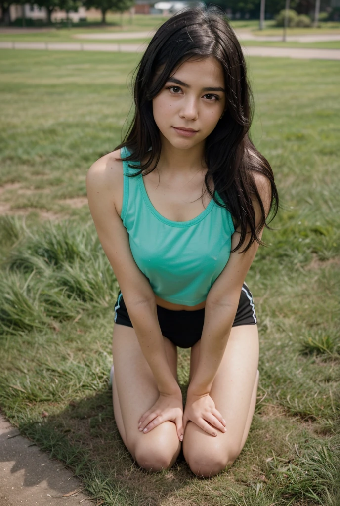 1 girls, 8k, child, outdoor, japanese, pig_tail_hair, 1080P, 18yo, full_body, Realism, looking_at_viewer, petite, thicc
,Realism,Portrait,Raw photo,perfect, sniper, military_uniform, aiming, tank_top, big_boobies, sniper_rifle,shooting