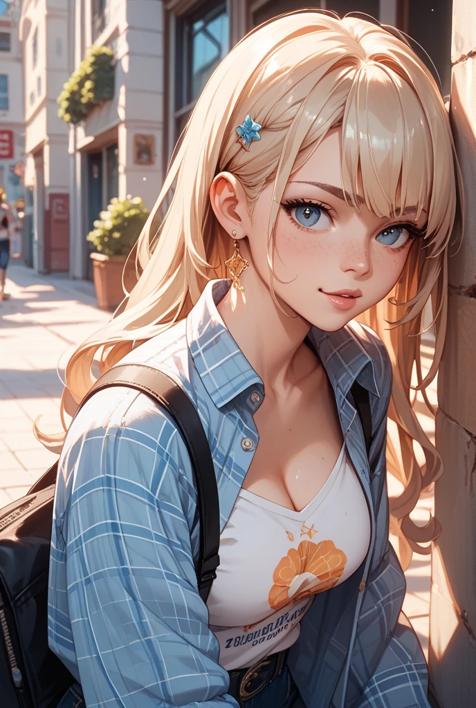 A girl is posing for a photo, cute女の子, Enchanting girl,
(Blonde, Forehead, Wavy Hair, Long Hair), (Red eyes),
(Black jacket:1.2, White Shirt:1.2, Dark gray slacks:1.2, Wear a black topper hat:1.2)、Black choker、Red Gem Earrings、
(((highest quality)), ((masterpiece)), (Very detailed), (High resolution), (Beautiful detailed sparkle), (High detail), (Anatomically correct)), ((Realistic)), ((The best CG)), Ultra-detailed art, CG illustration, 16k, 1080P, Oil paints:1.2,
(((One Woman))),
(Symmetrical facial features, Perfect Face), Beautiful clavicle, (Beautiful fingers), (Beautiful breasts, (Ccup)),
Beautiful body, Beautiful thighs, Beautiful feet, Perfect round butt, (((Detailed skin, Oily skin, Textured skin, Beautiful Skin))),
(((Baby Face, cute, 16 years old))), Double eyelids, Long eyelashes,
(Droopy eyes, Expression of fine eyes, Beautiful and delicate eyes, Sparkling eyes, Eye Reflexes),
(Beautiful Nose,Thin Nose),
(Glossy Lips, Beautiful Lips, thick lips),
(Beautiful Hair, Shiny Hair, Shiny Hair), Hair fluttering),
(smiley, laughing, blush),
BREAK
(noon、(Cloudy city, In front of the vending machine)), ((Walking:1.4, Cowboy Shot))