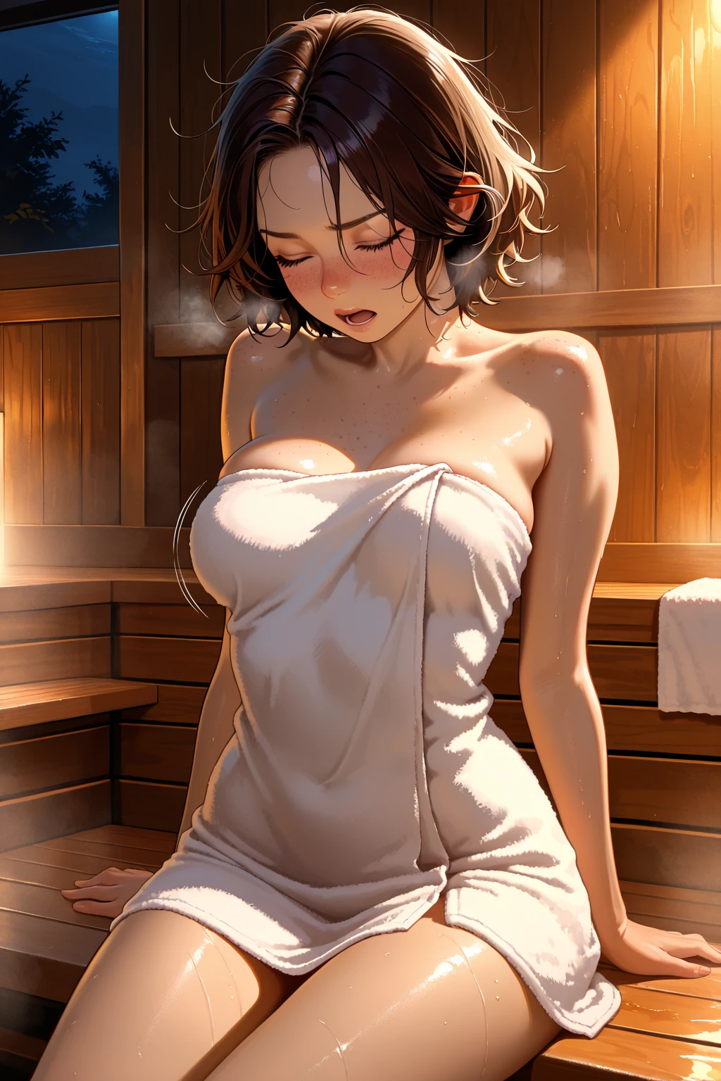 Reasonable, Super detailedな,(In 8K:1.3),Masseter muscle area,(masterpiece:1.2)、(Highest quality)、4K、Super detailed、(Movement Structure:1.4)、(Shining Lights、Atmosphere lighting), High resolution, Best Quality、(One girl:1.4),Super detailedな,Bright colors、Treebreak Production Art、(Warm color light source:1.2),High-level image quality、Fine image quality、Intricate details,Volumetric Lighting,Realism BREAK、Profile、 (Idol face:1.2)、(15 years old:1.4)、Very beautiful face and eyes, Beautiful images、 natural make up、big eyes、 taking a bath、(Baby Face:1.5)、(Small breasts:1.4), (curvy body:1.3)、(petite:1.4),(glossy skin :1.5)、(Sweat:1.2), nsfw,(sitting in onsen water:1.5), (bathroom:1.2) 、 (Mint hair,braid,short hair,wet hair :1.4)、 (Beautiful nipples)、(Delicate and detailed、naked)、 (orgasm face)、(White skin:1.4)、(overhead shot:1.2)