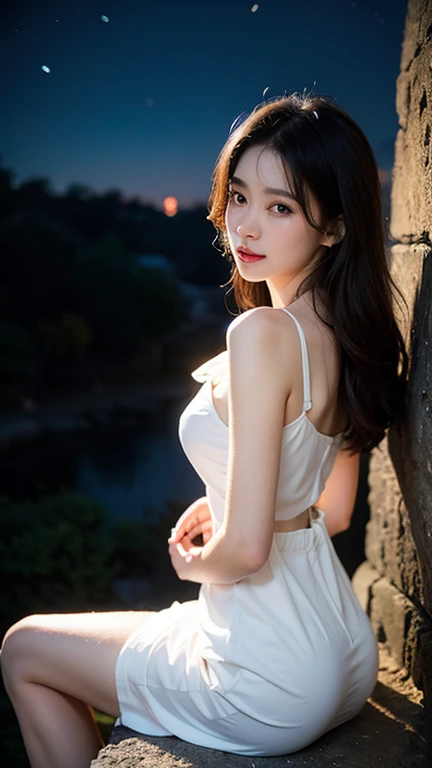 {{{ultra detail}}}, {{{realistic}}}, {{{depth of field}}}, whole body, from the side, head tilt, incredibly detailed, longuette, 1 woman, 30 years old, very long hair, Curly hair, high ponytail, light brown hair, beautiful and delicate hair, perfect face, Delicate arms and hands, slim legs, White skin, piercing, oversized clothes, big top sleeves, black pants, open clothes, cityscape, delicate background, blurred background, very delicate and beautiful, {{{wallpaper 8k CG}}}, {{{best quality}}}, {{{the greatest masterpiece}}},