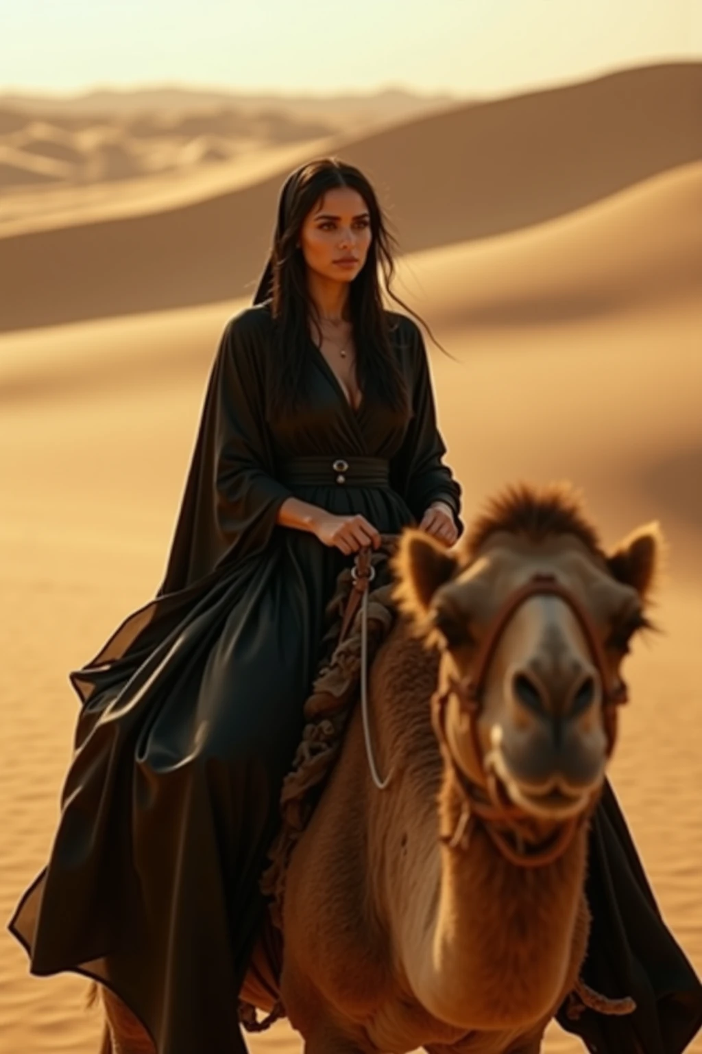 (Dubai desert safari, SFW, long abaya with intricate embroidery, headscarf, flat sandals, enjoying a camel ride, early evening:1.35) Instagram_Influencer_85_By_Stable_Yogi
Faceshot_By_stable_yogi
<lora:Detail Blaster By Stable Yogi:0.5>
(center_parted_long_wavy_blonde_hair)