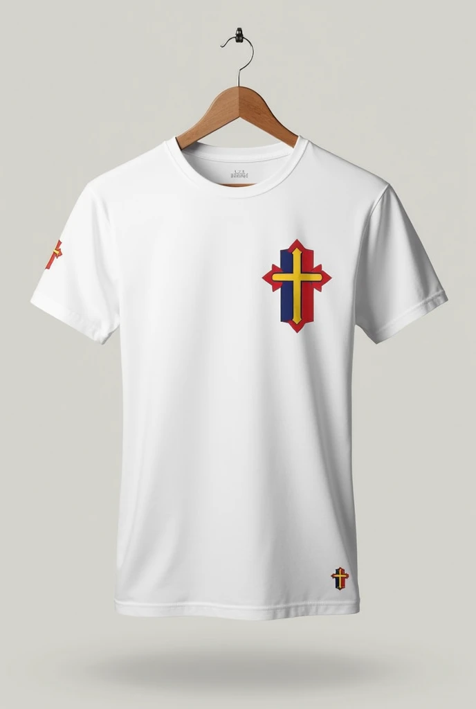 un magnifique maillot de football dan un style chrétien , style minimal