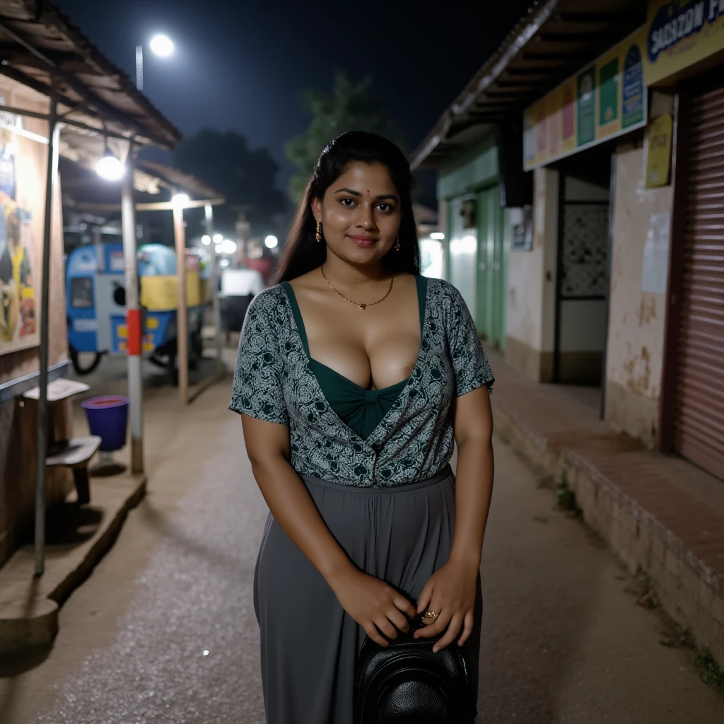 Topless chubby Bangladeshi girl with big  in saree at Public place 