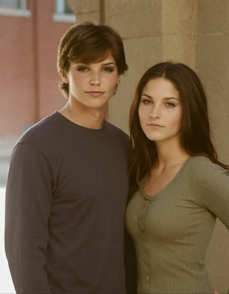 Couple looking at each other angrily. Femme aux cheveux bruns aux yeux verts de taille moyenne et courte. Grand homme aux cheveux roux et aux yeux bleus