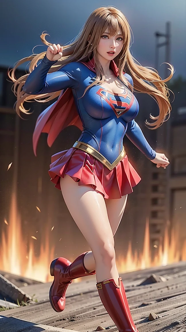Movie cover of heroes with Korean superheroines with superheroine costumes fire effects and lights