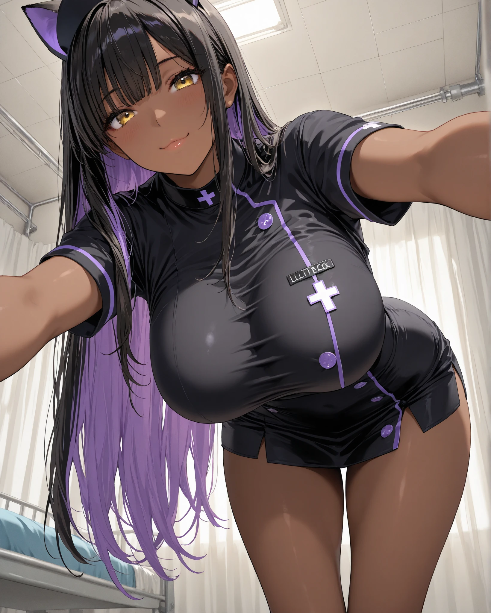 score_9, score_8_up, score_7_up, score_6_up, uncensored, Albedo, demon horns, long hair, black hair, yellow eyes, slit pupils, BREAK (masterpiece:1.2), best quality, high resolution,(detailed eyes:1.3), perfect lighting, (perfect hands, perfect anatomy), large breasts, BREAK, 1girl, breasts, black_gloves, gloves, navel, rating:questionable, looking_at_viewer, solo, skirt, pasties, standing, classroom, school_uniform, serafuku, thighhighs, shirt, revealing_clothes, short_sleeves, BREAK, pleated_skirt, skirt lift, fundoshi, excessive pubic hair