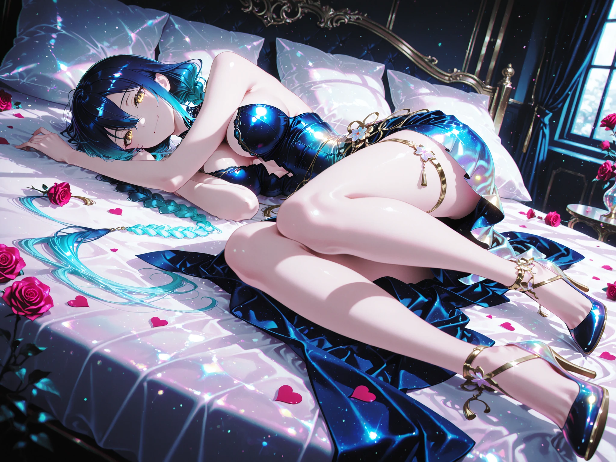see-through, négligé, Ornate ornaments, sleeping quarters,