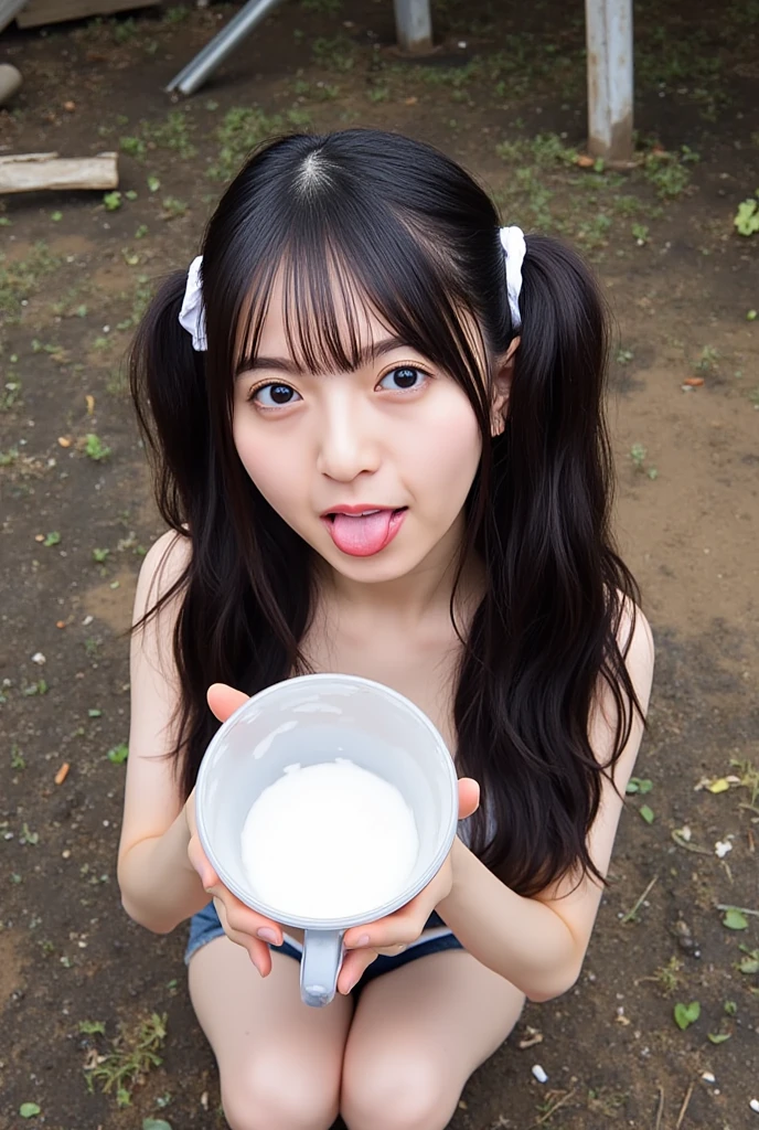 from front,photo of a cute 20-year-old Korean kpop idol,(Wearing a black dress),large breasts,cum on breasts,see-through,cleavage,Long hair and twintails,wearing cute hairpin,comfortable expression,Sexual innuendo,portrait,(looking at viewer and facing viewer),Look at the camera and smile naturally,Detailed facial features,detailed nose,(detailed lips,cum:1.4),((cumdrip,cum trail,cum string)),<lora:cum_V3:0.7>,flash photography,(cum on breasts),best quality and best aesthetic,(photorealistic:1.4) and (realistic:1.4) and Detailed Skin Textures and detailed skin pores and high skin detail,film grain,<lyco:film grainV2:0.5>,outdoor,park, forest background, <lyco:Koreanbabe-amateurV1:0.3>