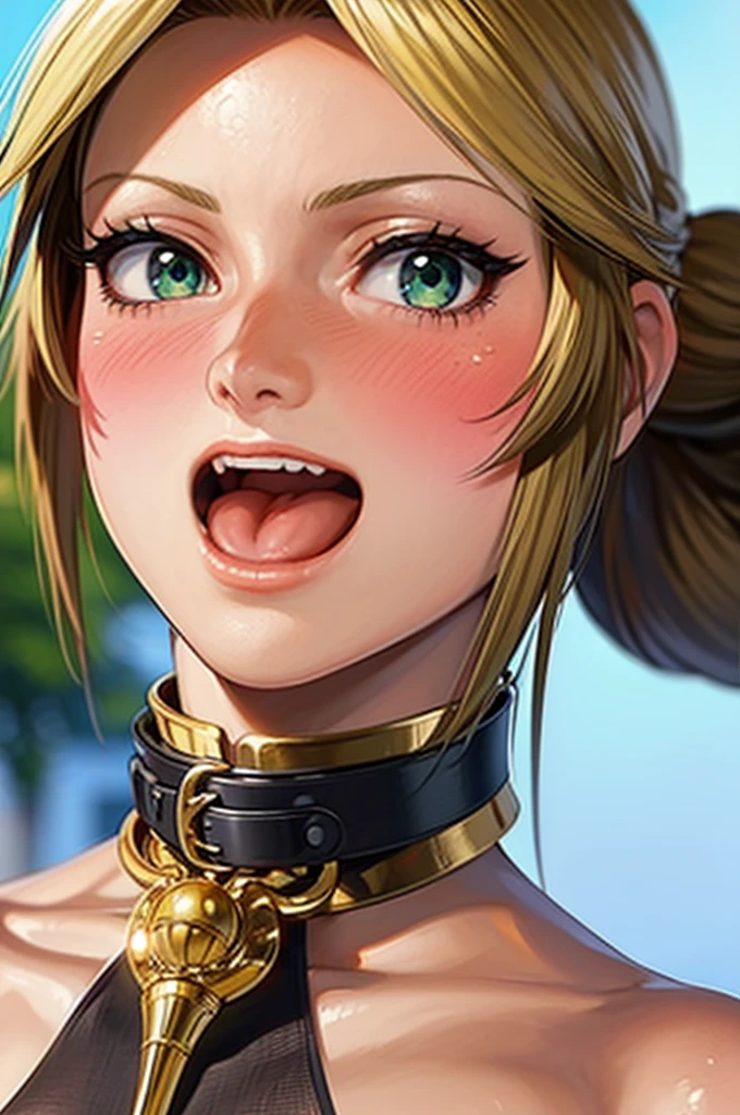Vivid eyes, Prism Color, Vibrant colors, Golden tentacle hair, One Splatoon girl, Exhibitionism, ((colorful, Lace micro shorts, Underbust)), gigantic breast, Open Mouth Smile、blush、Rouge、Simple Background, Realistic, Award-winning photo, ((Frills)), Idol, ((Realistic skin texture)), Frills head gears, ribbon, Armband, , null, Tiffany Blue、Real Anime