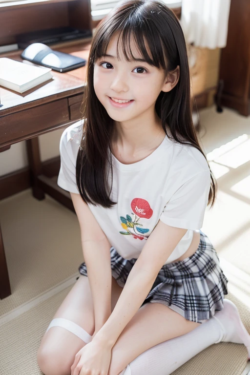 High resolution、High level image quality、In 8K、real live action、生picturegraphy、highest quality、masterpiece、超High resolution、生picture、Len、beautiful feces、table top、((Obscene content))、For adults、charm of 、absurd、((((Japanese elementary school student))))、japanese girl、((8-year-old))、((With a round face))、((Tanuki Face))、((cute little face))、(((((shy laugh)))))、white skin、((Chubby body type))、Physical examination of adolescents、、knees、 thighs thighs thighs、anatomically correct、solo、whole body、very nice、(((ChildLen's Clothing)))、 ((Pussy))、(Mans Juspenders))、(Photoreal:1.37)、photon mapping、realistic、radio city、物理ベースのLenダリング、picture、(((Japanese junior idol)))、sparkling eyes、glossy lips、too bright natural light、the shining sun、too bright sunlight、(((((8-year-old)))))、(((Pussy)))、((Petya pie))、((A room in a western-style hotel)、show off、open your legs、please open your legs、show off、show off、blur the background, short hair、short cut hairstyle、short hair