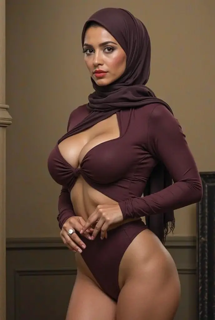 RAW photo,candid photograph, full body,photo of a beautiful,influencer,30yo Kurdish woman,black hijab, detailed skin, naked, looking at viewer, thick body structure,white background,no background, candid pose,blue light, film grain, kodak color, instagram LUT
