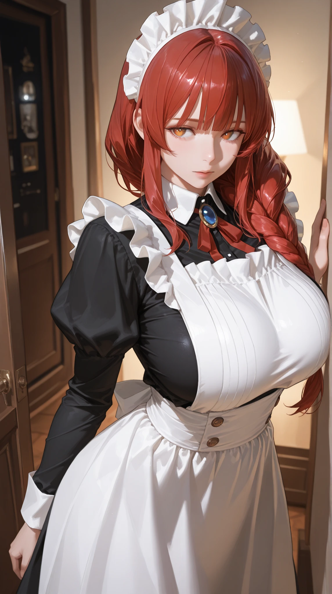 Ranma Saotome. red hair. huge saggy breasts. Huge hips. wedding dress. corset. stockings.