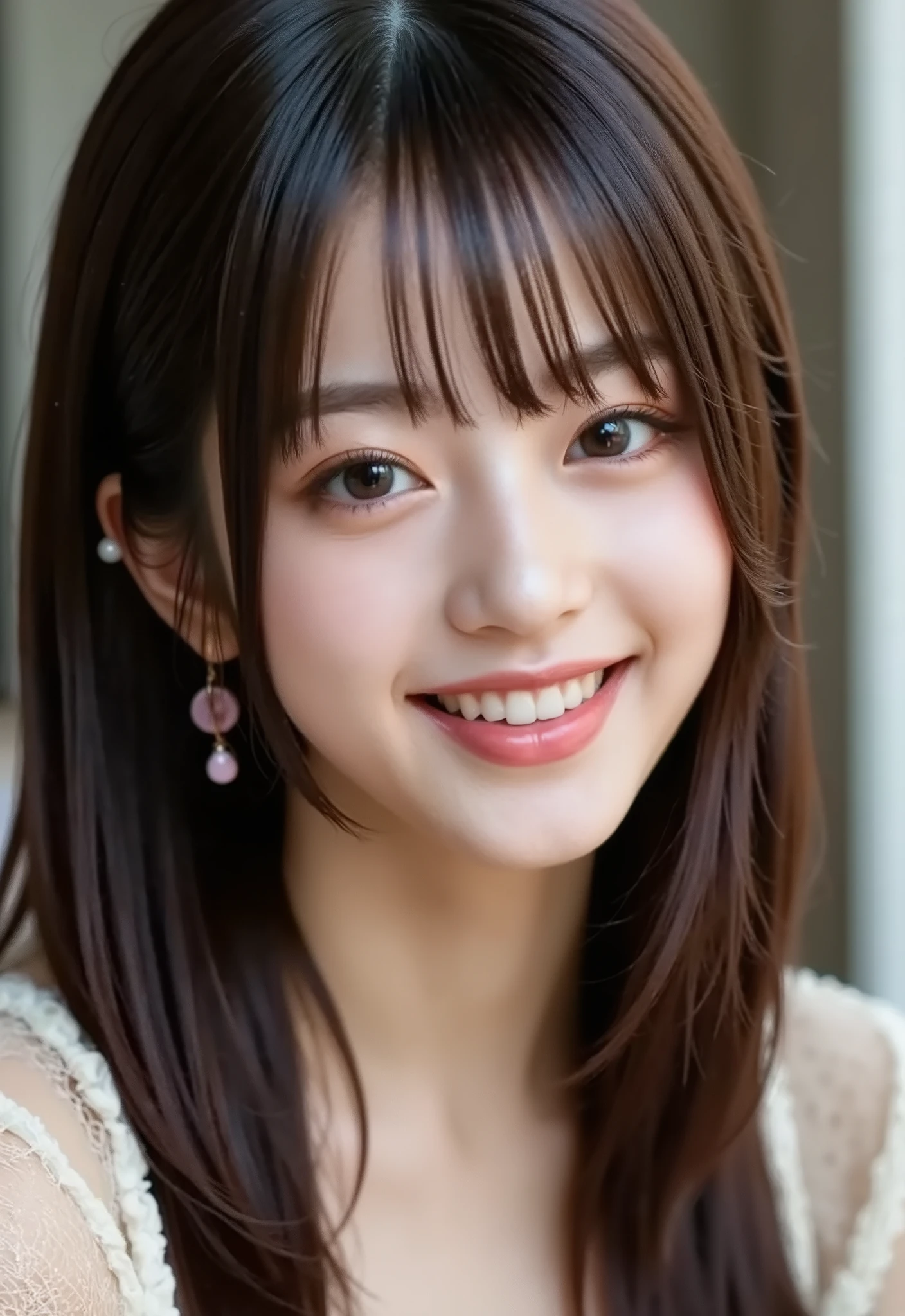 {{focuses on the face: 1.8},{{focus on the eyes: 1.8}},{{{top quality: 1.8}}}, {top quality: 1.8}, {bangs:1.8}},,{natural makeup: 1.8},{{Clear Eyes: 1.8}, {Beautiful Fingertips:nail polish:1.8}, {professional lighting)}},{high accuracy selection},{{{{small bra for photos}}}},{{One high school student's : smile ヤン: small breasts}}: {{Nipples(red)Nipples}},,{red頬: 1.6},,{{{{smile: big double eyelids: mascara: Teardrop Bag: long eyelashes: 1.8}}},,{{eyeshadow: 0.8}},{{{{透明な白いタンクトップ - Nipples: 1.8}}}},{{bob cut: Princess Cut: ponytail: 1.8}},{fold your hands behind your head: 1.8},{ Pink small earrings},{{Blurred white background: 1.8}}