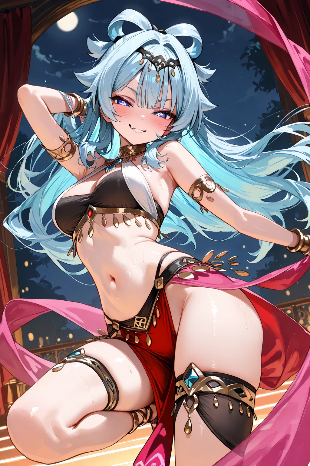 Miku Hatsune, High Definition, kitsune ears, tribal tattoo, flirtatious girl, Small breasts add_detail, wizard girl add_detail, sensual pose, horny girl add_detail, lana hyrule warriors costume add_detail