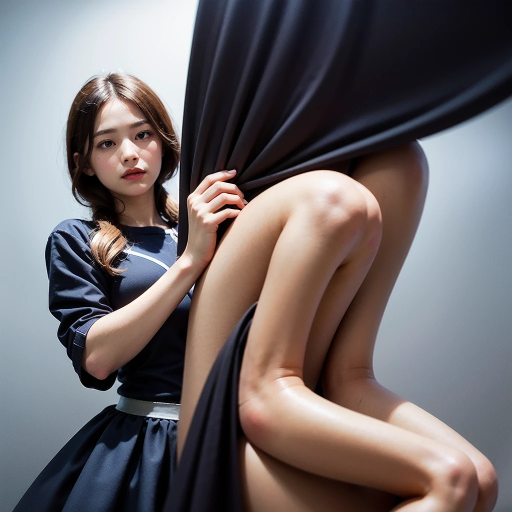 (high quality), (NSFW:1.2), (at night : 1.8), (bedroom for prostitution.:1.5), (one girl is being raped by number of boys for recievd money.:1.5), (She is a call girl who sells sex to men here..:1.4), (a girl is 20 years old:1.3), (Sexual Slavery: 1.4), (she is Korean :1.6), (her body is very slim and attractive.:1.4), (her costume is feminine as follows. : 1.5), (She has dyed colored hair tied up on one side :1.5), (feminine skirt dress that sticks to the body :1.5), (her dress that clings to the hips and thighs :1.5), (Her legs are beautiful that weared shiny pantyhose. :1.5), (feminine accessories :1.5), (Heavy face makeup and nail art on the nails : 1.5), (Strapping sandal high heels : 1.5), (The costume described above do not apply to boys.:1.8), (they are wearing men's wear and sneakers except her : 1.5), (She being caught and sexually harassed by a number of boys : 1.7), (korean teenagers : 1.6), (There is BDSM equipment in the background:1.3), (The boys being lay down her and sex with her roughly. :1.5), (a dick inserted into her pussy : 1.4),