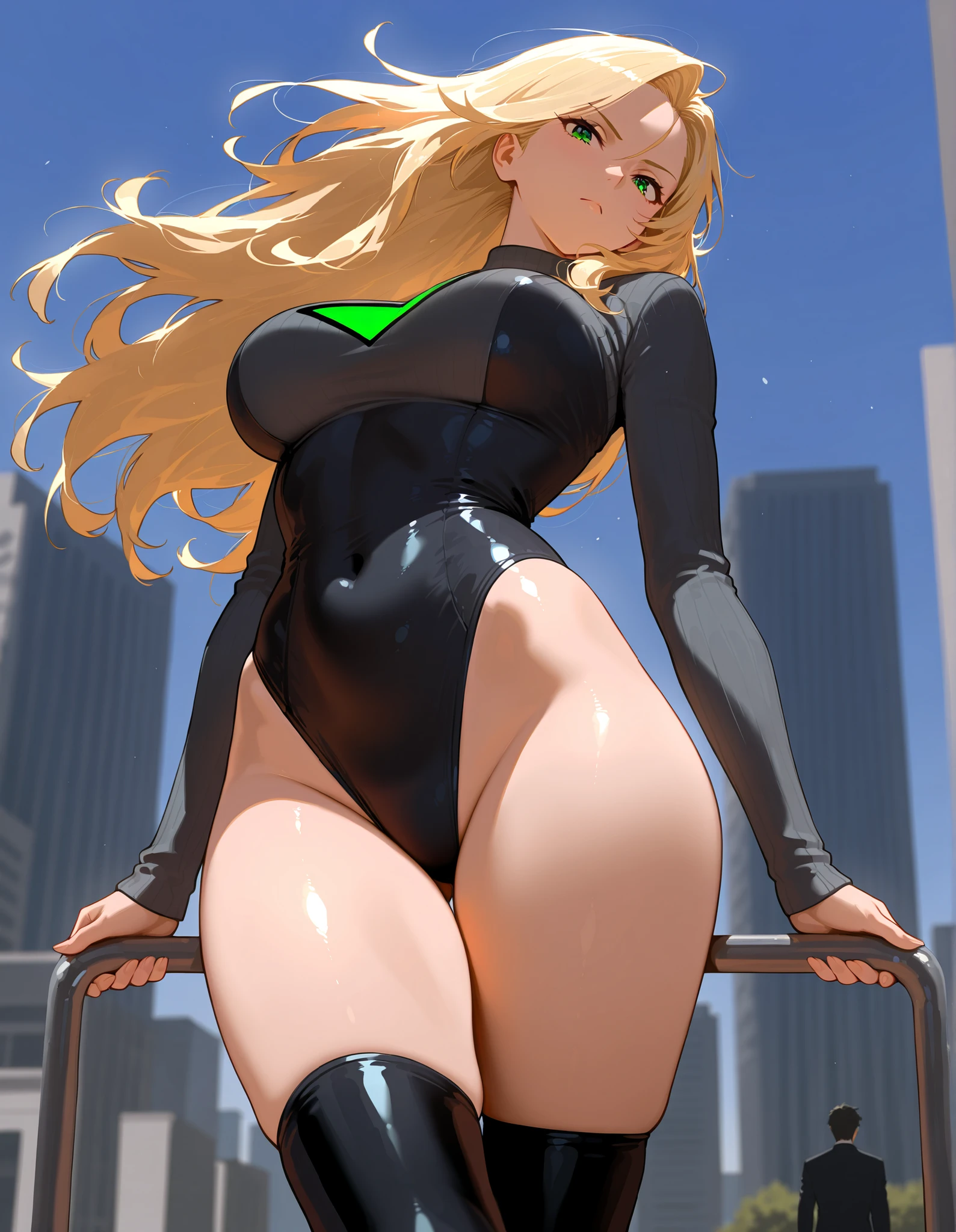 girl swimmer,((girl with extremely cute and beautiful blonde hair)),

(large breasts:1.4),saggy breasts,(((very light blonde hair:1.35,straight hair,long hair:1.4,colored inner hair,ear breathing))),(((heterochromia:1.5,eye1 blue,eye2 green))),intricate eyes,beautiful detailed eyes,symmetrical eyes,((fat)),(((lustrous skin:1.5,bright skin: 1.5,skin tanned,shiny skin,very shiny skin,shiny body,plastic glitter skin,exaggerated shiny skin,illuminated skin, wet legs))),(spider lower abdomen,narrow waist,wide hip,athletic body,inflated legs,delicate detailed fingers,detailed body,human hands,(detailed face)),

cute,slutty,seductive,erotic,(((nsfw))),

((one-piece_swimsuit magenta,wearing a one-piece_swimsuit outfit:1.3,magenta armor swimsuit:1.3)),((wet clothes,intricate outfit,intricate clothes)),

(dynamic pose:1.0),embarrassed,(centered,scale to fit dimensions,Rule of thirds),

cyberpunk city by the ocean at night, with bright neon signs and dark stormy clouds and puddles, scenery:1.25,

artistic photography,(photography taken by sldr),highres, sharp focus, (ultra detailed, extremely detailed), (photorealistic artwork:1.37),(extremely detailed CG unity 8k wallpaper),((synthwave background theme)),(((vibrant colors))),(intricate background),(masterpiece),(best quality),