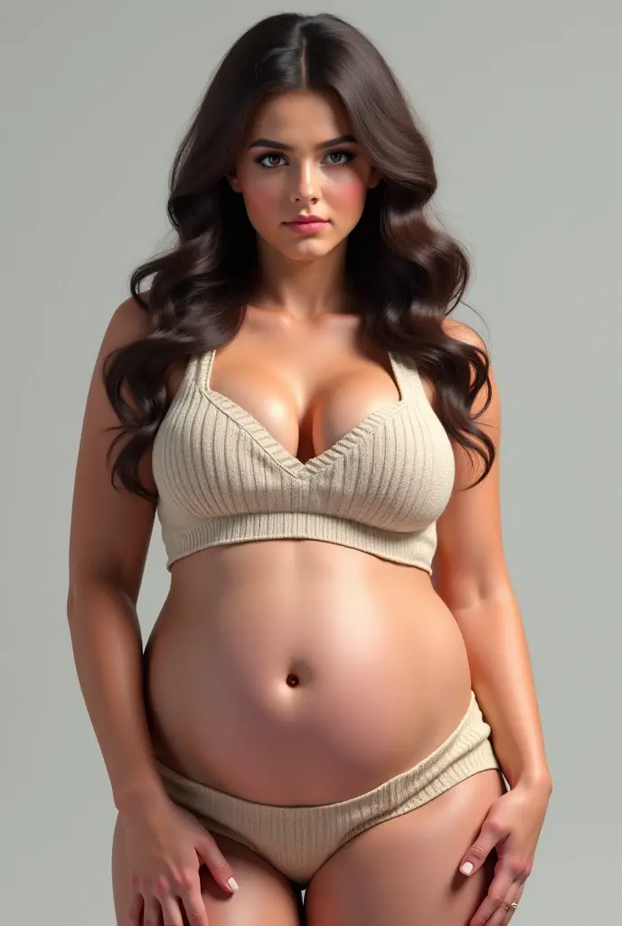 Busty curly haired woman 
