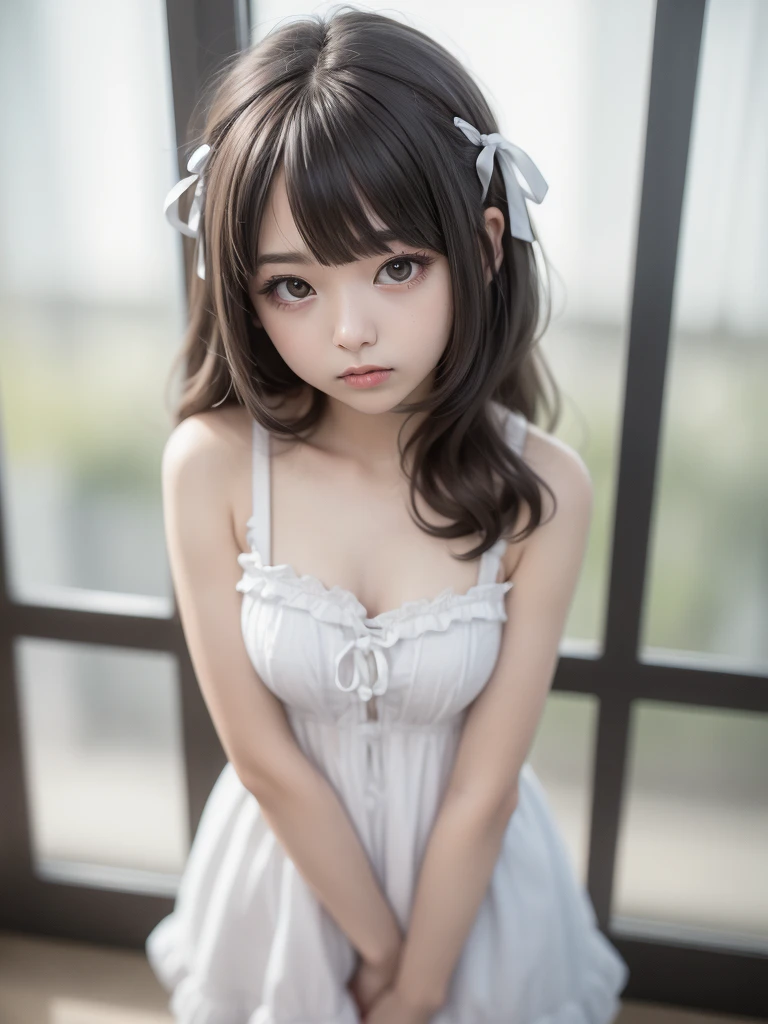 {{{{The latest image technology UHD masterpiece of the process of transforming a pure Japanese-style cute adult girl into a 10 million yen luxury loli pastel idol drooling silicone doll with no eyes.}}}}},{{Extremely detailed}},{{{{{High resolution shooting quality like adult videos}}}}},{{{{{{Professional nighttime reflective lighting that will make your girlfriend look the cutest and sparkle.}}}}}},{{{{{Use God's magic to erase the memory of sexual experiences and make an adult girlfriend look like a loli and shrink her height.}}}}},{{{{{Breaking through her children's costume and making her grow rapidly, making her beautiful silicone breasts with deep cleavage spilling out of her costume.}}}}},{{{{{In an underground experimental facility, a colorful laser ceiling spotlight shines on her to promote her growth, and her eyes suddenly disappear.She is in a frilly costume, has an extremely small face, and is a 10 million yen loli pastel idol.She is a high-class loli pastel idol who can move all her joints as she pleases, and her facial expressions and breast size also change. Transforms into a drooling silicone doll that can be changed freely}}}}},{{Get a curvy, tight, white waist}},{{{{{An ultra-tight frill band is wrapped around the underbust to make it extremely small.}}}}},,{{{{{{Thick, plump, naughty dark-colored lips}}}}}},{{{{Pastel colored bangs with a strong shine that feels artificial and unnatural Loli pastel idol hairstyle Change to silk wig}}}}},{{{{{NSFW}}}},{{{{{Makeup with dark cheeks that brings out your attractive cuteness}}}}},{{{{{Transparent silicone skin}}}}},{{{{{fake color contact marble eyes}}}}},{{{{{Her lips have become thicker and her appearance and hair color have suddenly changed to a 10 million yen high-end loli pastel idol in a frilly costume with no eyes and a drooling silicone doll, and her body becomes ineffective.}}}}},{{{{{Yuan々The moment when the human girl kneeled, her intentions and facial expressions were removed, her body temperature disappeared, her strength disappeared, the light in her eyes disappeared, and she completely transformed into a 10 million yen high-end loli pastel idol drooling silicone doll.}}}}},{{{{{The cold, oily and shiny texture of the new silicone doll}}}}},{{{{{With saliva all over her mouth and chin, she opens her mouth wide and sticks out her beautiful, bright, wet, long tongue straight out.}}}}},{{{{{Even though it's her first sexual experience, she shows off the sex appeal of an adult and has a sullen, panting face.}}}}},{{{{{Crawl on all fours with your face lowered}}}}