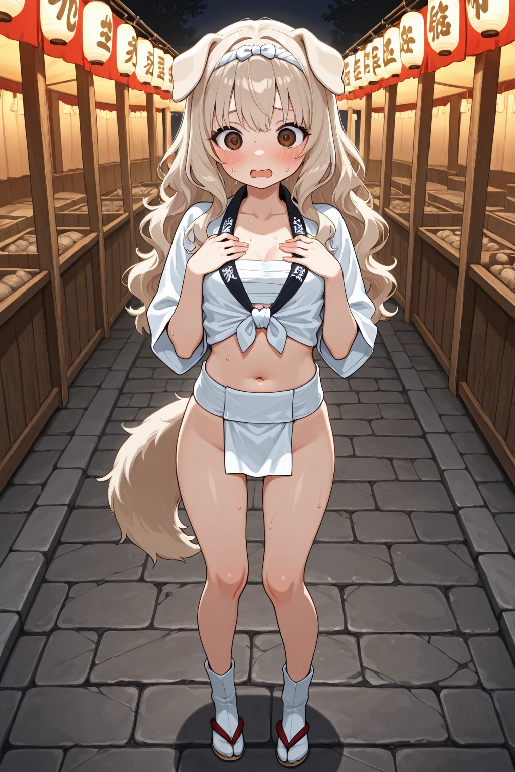 1girl, (1dog), vaginal sex, kneeling, bent over, sex from behind,doggystyle, from side, arms behind back, arm grab creampieclosed one eye
（nsfw）high quality、ultra highle、master piece、(slant eye)(masturbation）（blonde blue eyes）(little girl)(petite)(small breast)(small nipples)(14years old)((long medium hair))(yellow hair)(hair between eyes)(messy hair)(hair intakes)(side lock)（small breasts）（B cup）（petite）（low length）pink nipples、close your eyes、crying face、hot spring yukata、blindfold、touch nipples、