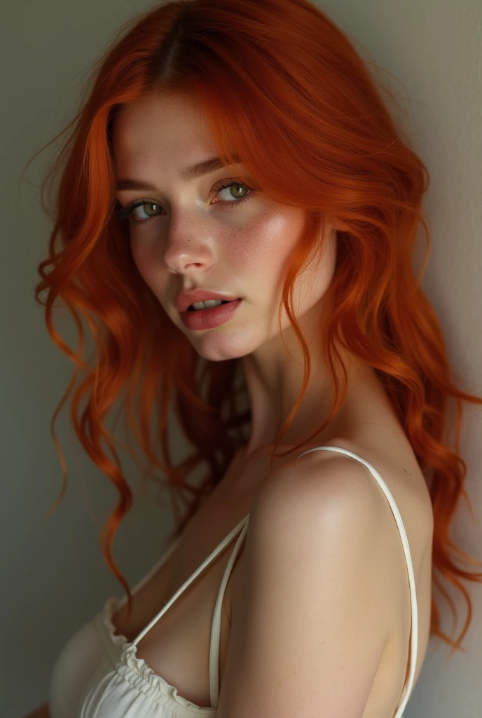 A red hair girl with dick and she put her dick in boy ass hole