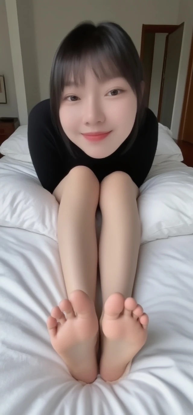 An anime beauty is tied hand and foot