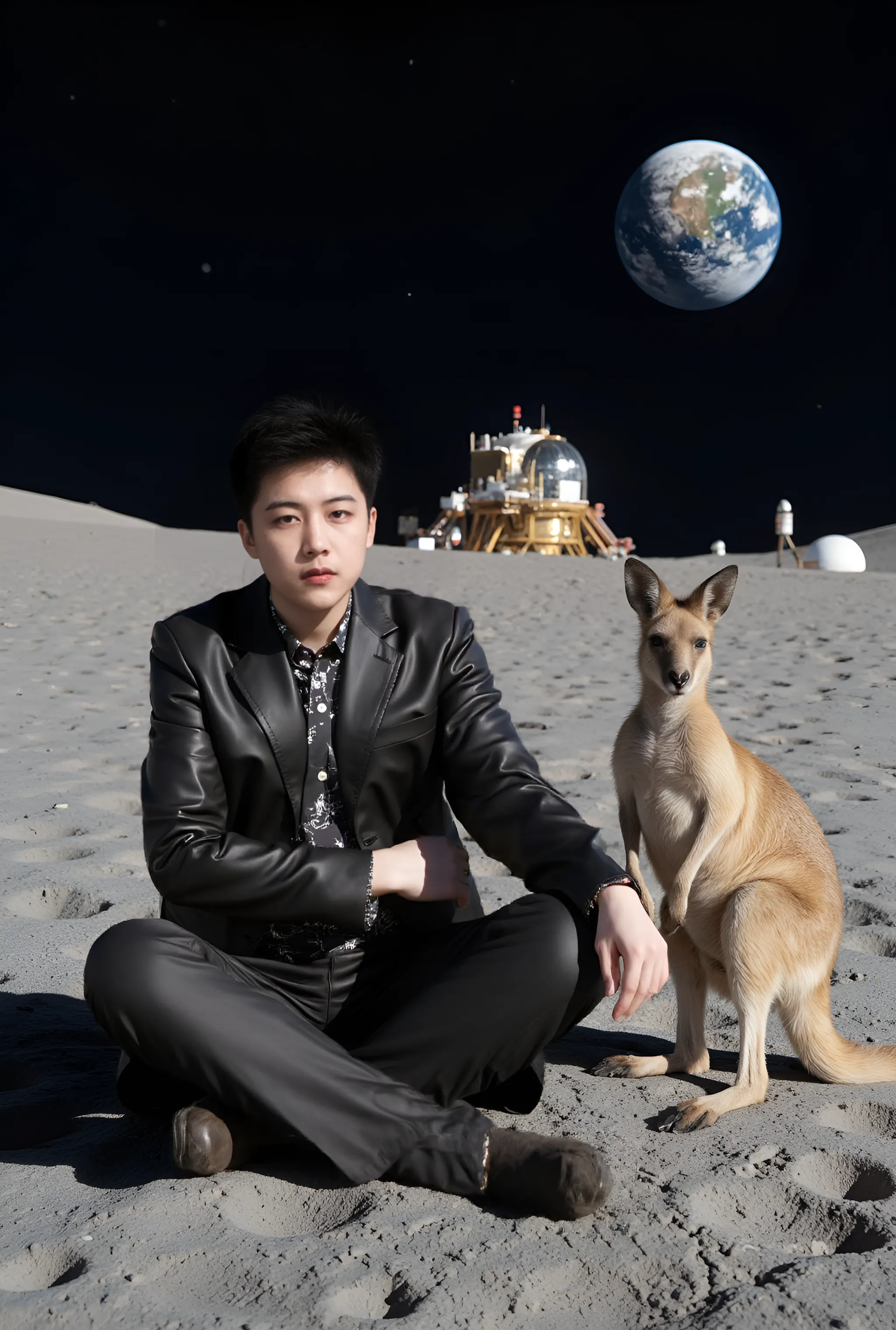 在月球上独自旅行