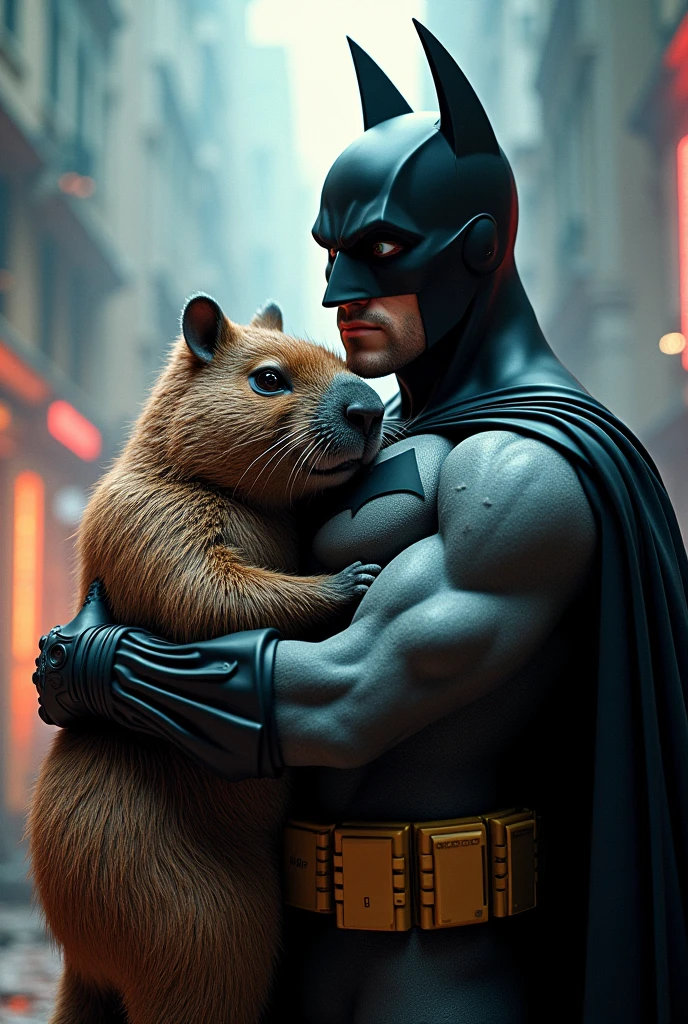 Batman defeats a black bear