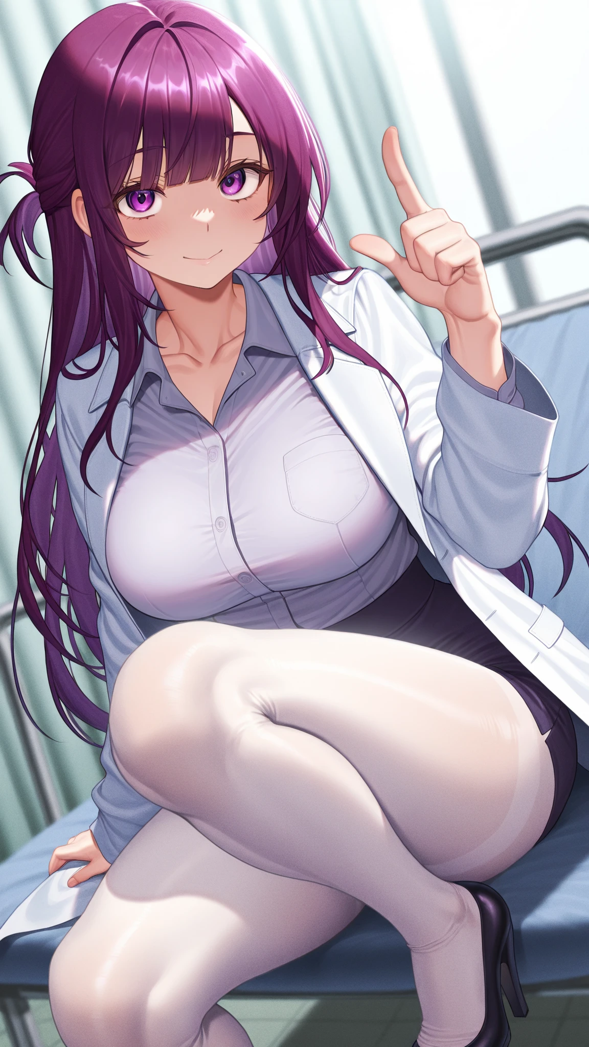 artwork, Attention to details, beautiful girl (Fern), natural breasts, by the long intense address, and intense purple eyes, white collared shirt, serious face blushing, bare legs, black panties, whole body, barefoot, trapped inside a transparent glass jar, waxed inside, inside the jar, whole body en el frasco, sentada inside the jar, barefoot, trapped in the jar. She and the bottle stained with milk