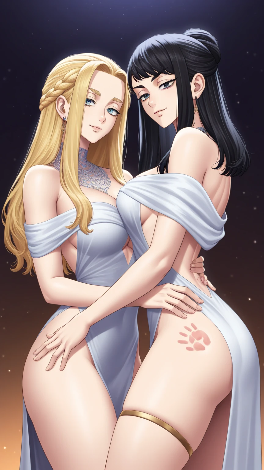 uploaded e621, score_9, score_8_up, score_7_up, score_6_up, score_5_up, score_4_up, rating_safe, smooth, source_furry, {realistic}, two mature lesbian {{{breast feeding}}},, wet exhibitionist, prefect figure, curvy milf, sexy, hot latina, seductive lesbian, countershading, huge breasts, lesbian breast feeding, wet breast feeding exhibitionist {{{ dark hair, white balayage highlights, bride ,lace dress, nipple out, sexy cleavage, tall, nip slip, with very long thick braid hair, hair model, juicy ,long braided hair, thick hair, luscious hair, cascading hair, gorgeous hair, beauties long hair, dense hair, hair locks , big flowing hair, traditional milf hairstyles, very long flowing hair, elaborate long black hairstyle, jaw-dropping beauty breast feeding}}},brides breast feeding, sexy cleavage, tall, black lips, hazel eyes, wide hips, extra thicc , wet milf {{{lesbian breast feeding}}}