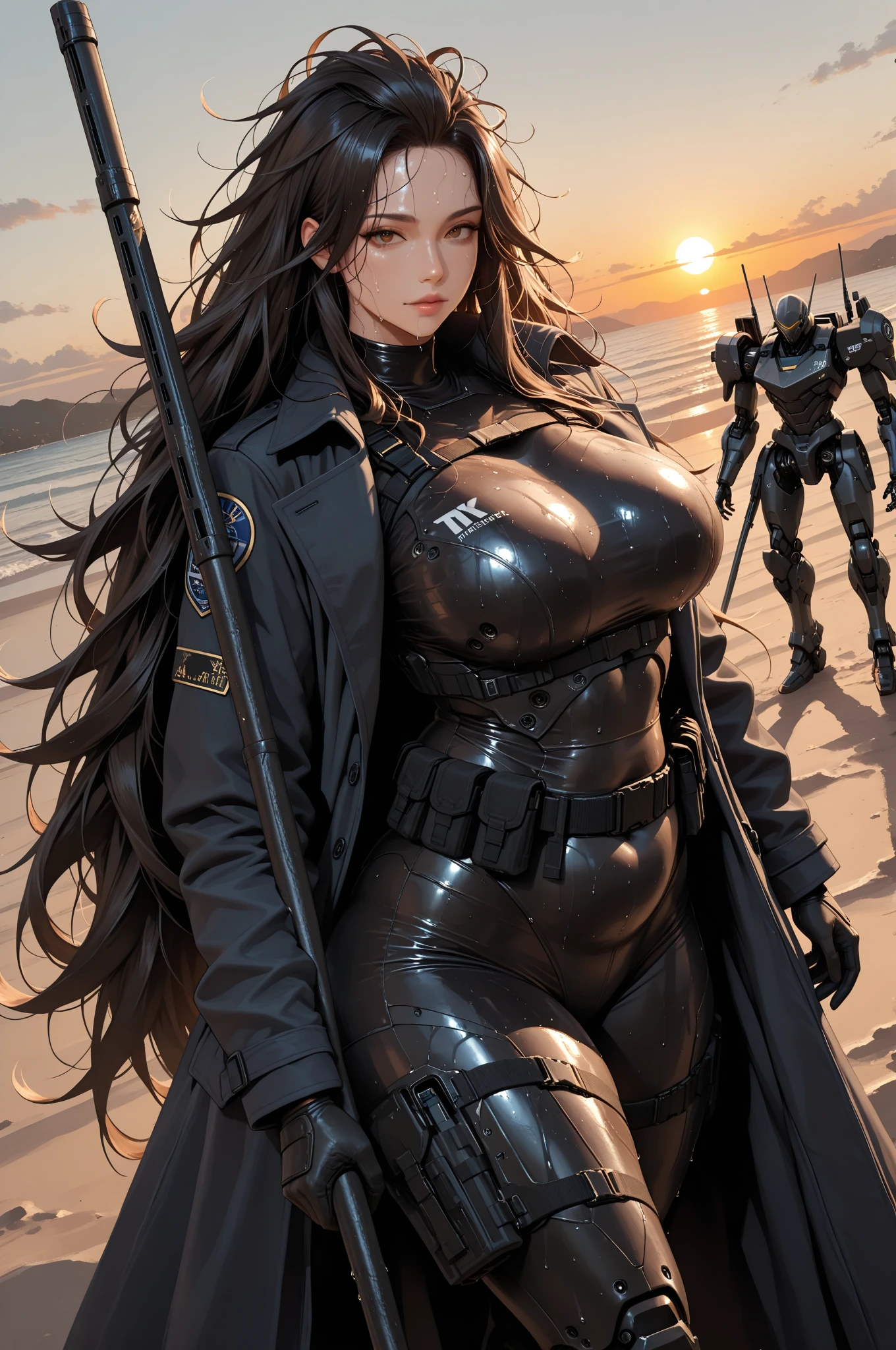 Beautiful Woman Height 170cm、Beautiful hair flutters in the wind、So that your hair will flow beautifully and strongly、strong、、Bust 120cm、Big Breasts、
Beautiful bodystocking underwear,(( sexy body suit latex)) strong wind、Sunset、Ocean、body stocking,swim wear, Beautiful thighs、Beautiful Skin、detailed groin、Huge beam rifle、intense、I was captured by the enemy and had my hands and feet tied.、Female soldier、machine-gun、Holding a firearm、Armament、Soldier、laser weapon、future world、Science fiction movies、Fight、intense、action、My hair flutters in the wind、My hair spreads in the wind、beautifully!Hall々and!Anger、
Light 黒Brown Hair A friendly smile 、magic Masterpiece Night Magic sexy, extremely beautiful 22歳 Big Breasts Beautiful Eyeagical gentle lighting cowboy shot ,Beautiful decoration、Imprisoned、Detained、Science fiction movies、hard boiled