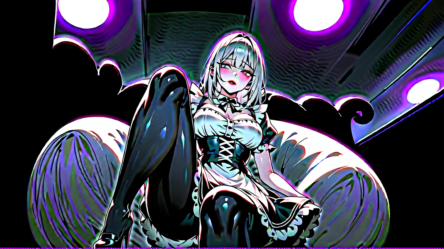 (((((Two beauties:1.8)))))Dark blue high socks,Real、8k,masterpiece,Perfect human body,8 heads,(RAW Photos:1.2)、(Realistic:1.4)、The beauty of beautiful details Laughter、BIG ASS、bionde、((NUDE))(Best image)Earrings eyelash Beautiful and detailed、Large file size、Very detailed、High resolution、Transcendental beauty Highest quality、masterpiece、、((See-through,Frills,lingerie))、Very detailed performance, In detail、Highly detailed facial cinematic lighting、17-year-old girl、positive、((Dynamic pose)))、(Lean back:1.2), (Open Stance))、(From below:1.5), (Under the skirt:1.5), Check Pleated Skirt、Sexy upward glance, (Spread your legs and show me your panties:1.5), (Black See-through Panties:1.5), (Low rise:1.5), (Long white hair:1.5), (Healthy Body:1.5), (High leg tiny panties,,,,,,:1.5), (Looks like see-through panties :1.3), (Pubic hair is visible:1.5), (Browsing Caution:1.5), (Shyness:1.5), (Black long boots:1.5)((Big Breasts:1.7))The underboob is visible,Sideboob,((orgasm:2.4))Thick vagina,wet vagina