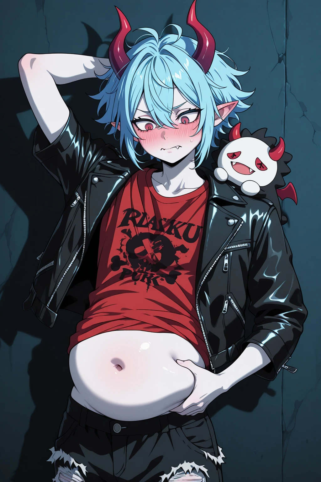 (best quality,4K,8k,high resolution,masterpiece:1.2),super detailed,A male white cat wearing a diaper,collar,red pupils,cat ears,cat nose,soaked in blue slime,into the slime,Thighs covered with blue mucus,Blue Slime